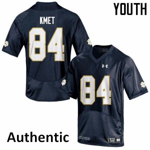 #84 Cole Kmet Fighting Irish Youth Authentic Stitched Jerseys Navy