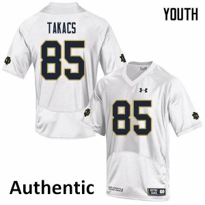 #85 George Takacs UND Youth Authentic College Jerseys White