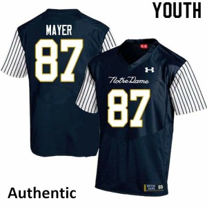 #87 Michael Mayer University of Notre Dame Youth Alternate Authentic High School Jersey Navy Blue