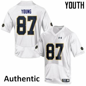 #87 Michael Young Irish Youth Authentic Embroidery Jerseys White