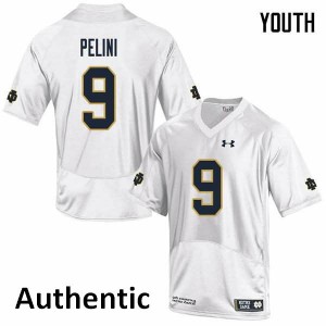 #9 Patrick Pelini Notre Dame Youth Authentic Football Jersey White