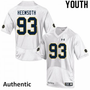 #93 Zane Heemsoth Irish Youth Authentic Embroidery Jersey White