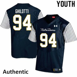 #94 Giovanni Ghilotti Notre Dame Youth Alternate Authentic Football Jersey Navy Blue