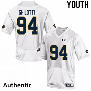 #94 Giovanni Ghilotti Notre Dame Fighting Irish Youth Authentic University Jerseys White
