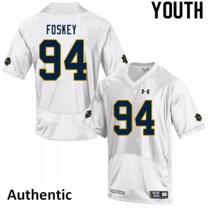 #94 Isaiah Foskey UND Youth Authentic Player Jersey White