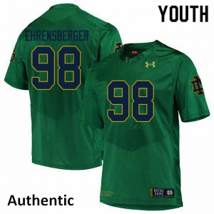 #98 Alexander Ehrensberger Notre Dame Youth Authentic University Jerseys Green