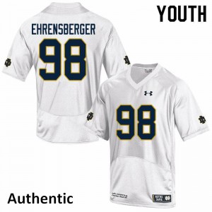 #98 Alexander Ehrensberger UND Youth Authentic Official Jerseys White