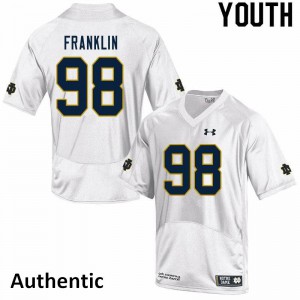 #98 Ja'Mion Franklin UND Youth Authentic Stitched Jersey White