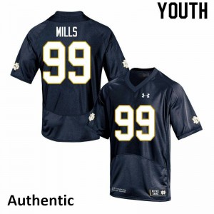 #99 Rylie Mills Fighting Irish Youth Authentic Stitched Jerseys Navy
