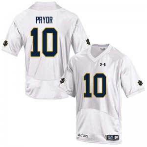 #10 Isaiah Pryor UND Men's Game Football Jerseys White