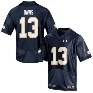#13 Avery Davis Notre Dame Men's Game Player Jersey Navy