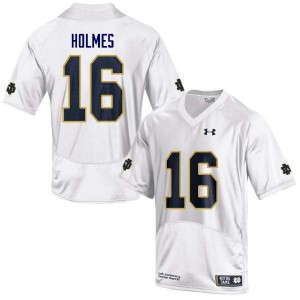 #16 C.J. Holmes Notre Dame Fighting Irish Men's Game Stitched Jersey White