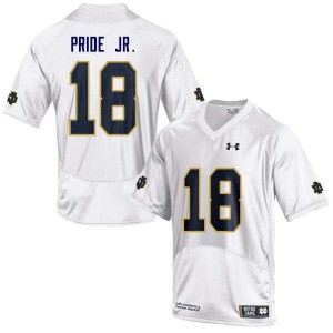 #18 Troy Pride Jr. Notre Dame Men's Game NCAA Jersey White