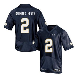 #2 Jordan Genmark-Heath Notre Dame Men's Game NCAA Jerseys Navy