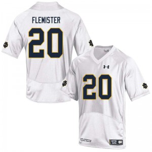#20 C'Bo Flemister UND Men's Game Player Jerseys White