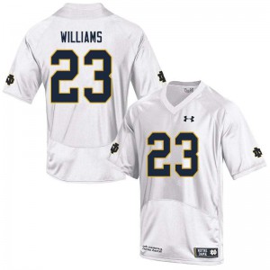 #23 Kyren Williams UND Men's Game Stitch Jerseys White