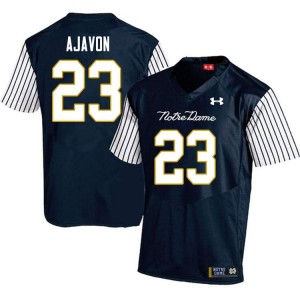 #23 Litchfield Ajavon Irish Men's Alternate Game Stitch Jerseys Navy Blue
