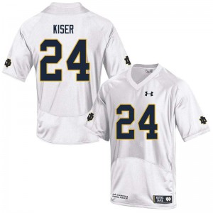 #24 Jack Kiser University of Notre Dame Men's Game Player Jerseys White
