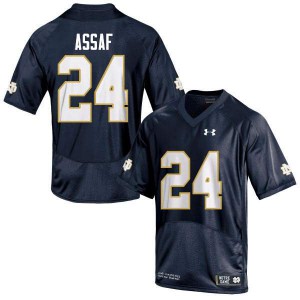 #24 Mick Assaf Notre Dame Men's Game Stitched Jerseys Navy Blue