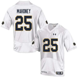 #25 John Mahoney University of Notre Dame Men's Game High School Jerseys White