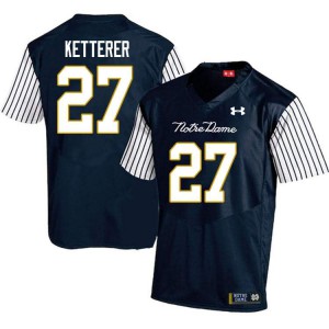 #27 Chase Ketterer UND Men's Alternate Game Alumni Jerseys Navy Blue