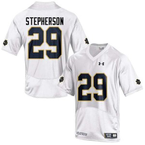 #29 Kevin Stepherson UND Men's Game High School Jerseys White