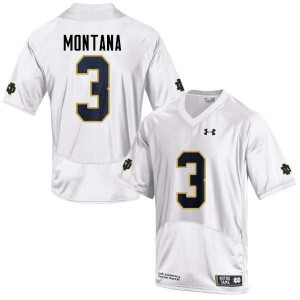 #3 Joe Montana UND Men's Game Official Jersey White