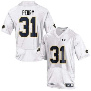 #31 Spencer Perry Irish Men's Game Embroidery Jerseys White