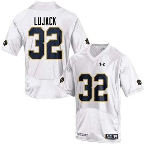 #32 Johnny Lujack University of Notre Dame Men's Game NCAA Jerseys White