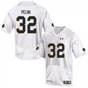 #32 Patrick Pelini University of Notre Dame Men's Game Embroidery Jersey White