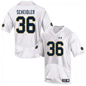 #36 Eddie Scheidler Notre Dame Men's Game Stitched Jersey White