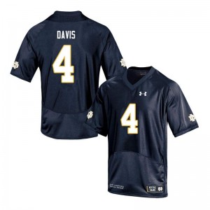 #4 Avery Davis Notre Dame Men's Game Stitch Jersey Navy