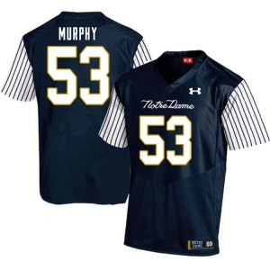 #53 Quinn Murphy University of Notre Dame Men's Alternate Game Football Jerseys Navy Blue