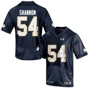 #54 John Shannon UND Men's Game NCAA Jerseys Navy Blue