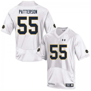 #55 Jarrett Patterson Notre Dame Men's Game College Jersey White