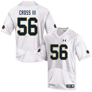 #56 Howard Cross III University of Notre Dame Men's Game High School Jersey White