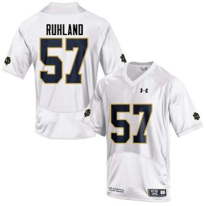 #57 Trevor Ruhland UND Men's Game University Jerseys White