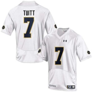 #7 Stephon Tuitt UND Men's Game Football Jerseys White