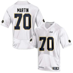 #70 Zack Martin University of Notre Dame Men's Game Stitched Jerseys White
