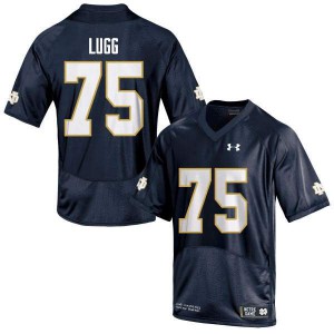 #75 Josh Lugg Notre Dame Men's Game High School Jerseys Navy