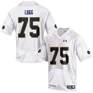 #75 Josh Lugg Notre Dame Fighting Irish Men's Game Stitched Jersey White