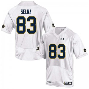 #83 Charlie Selna Notre Dame Men's Game Stitched Jerseys White