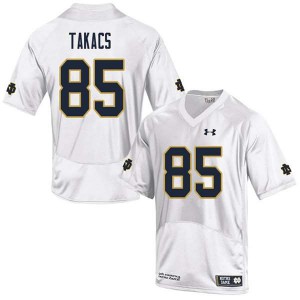 #85 George Takacs Notre Dame Men's Game NCAA Jerseys White