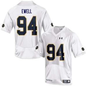 #94 Darnell Ewell University of Notre Dame Men's Game High School Jerseys White