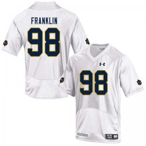 #98 Ja'Mion Franklin University of Notre Dame Men's Game Embroidery Jersey White