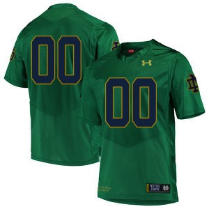#00 Custom UND Men's Authentic High School Jerseys Green