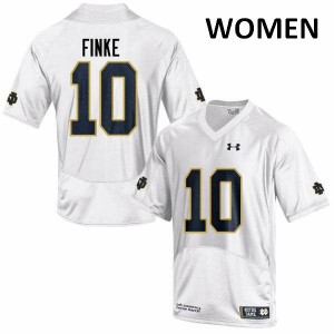 #10 Chris Finke Notre Dame Women's Game Embroidery Jersey White