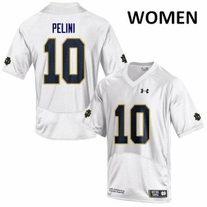 #10 Patrick Pelini Fighting Irish Women's Game Official Jerseys White