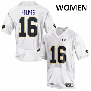 #15 C.J. Holmes Fighting Irish Women's Game High School Jerseys White