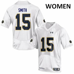#15 Cameron Smith University of Notre Dame Women's Game Embroidery Jersey White